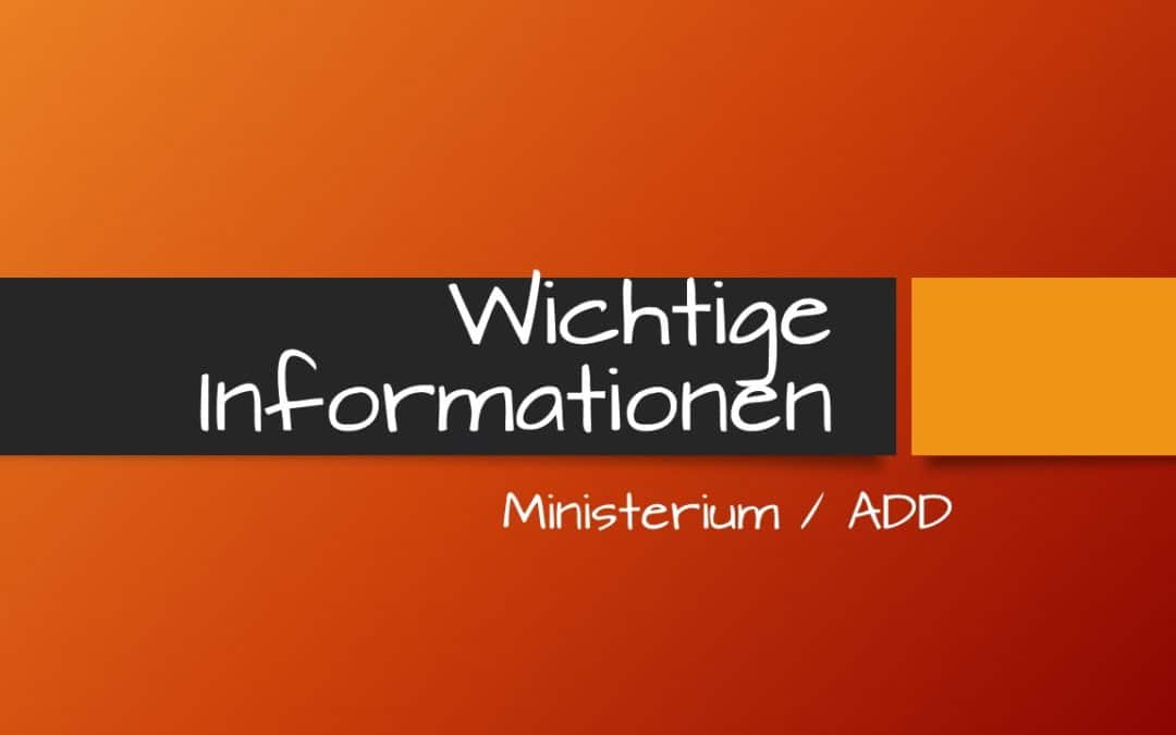 Elterninformationen Ministerium/ADD